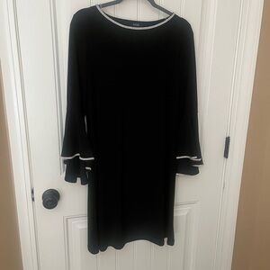 MSK Black Long Sleeve Dress with Bell Cuffs